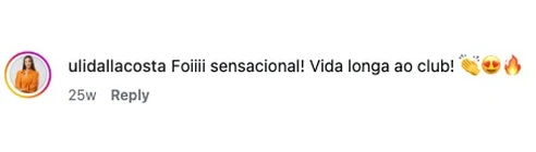 Comentário real de participante, print 7