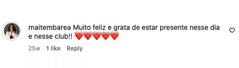 Comentário real de participante, print 8