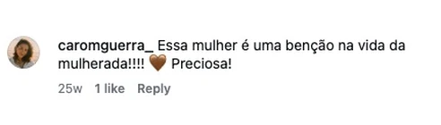 Comentário real de participante, print 6