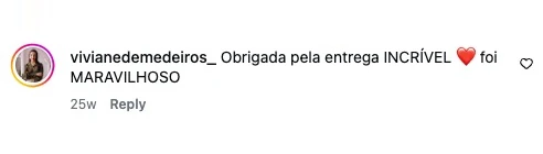 Comentário real de participante, print 9